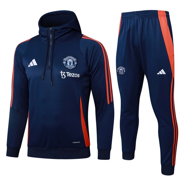 Chandal Con Capucha Manchester United 2025-26 Azul